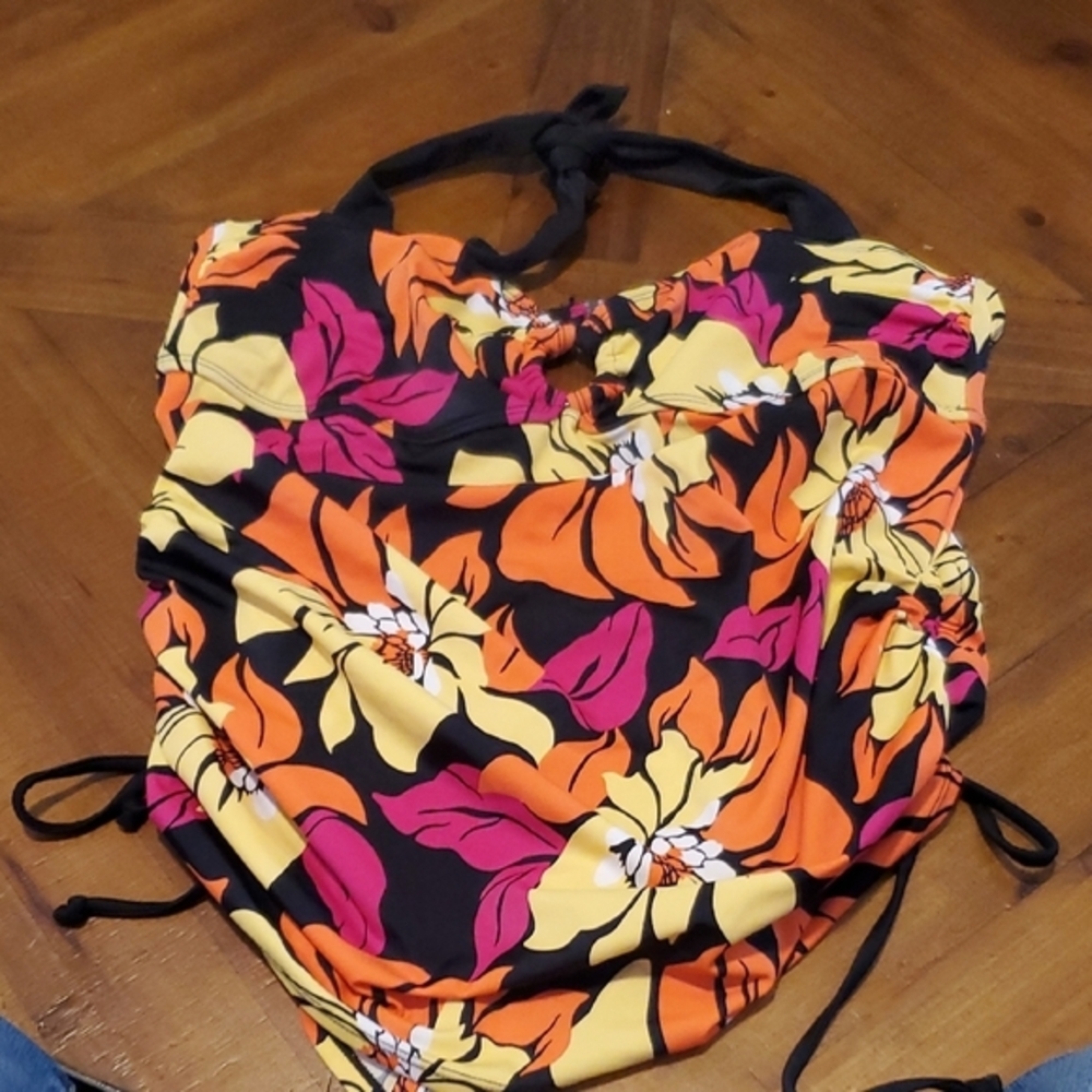 Islander Floral Swim Bag - Pink, Orange, Black